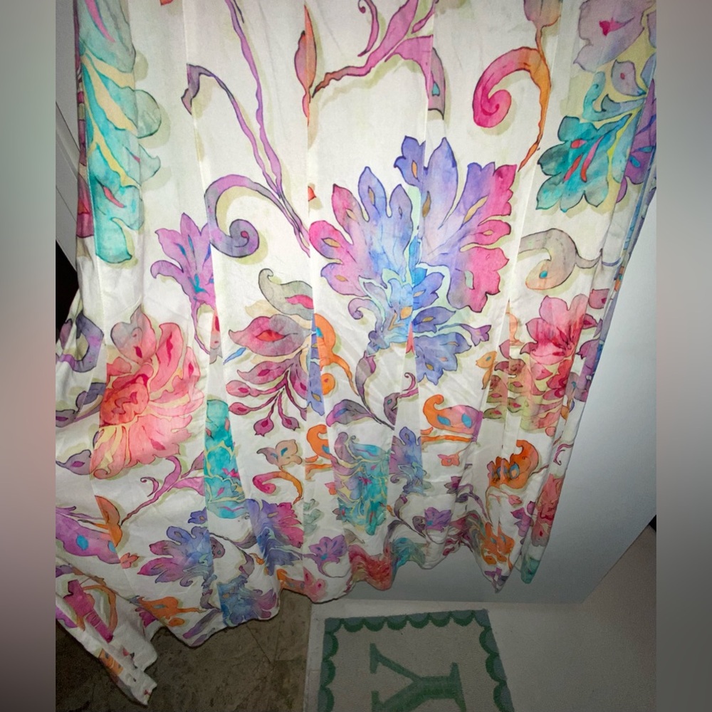 Soft Surroundings Flourish Watercolor Floral Maxi Dress Size L Large - Picture 9 of 16